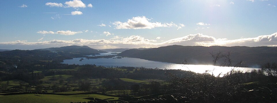 Windermere surrounded by the Lake District fells