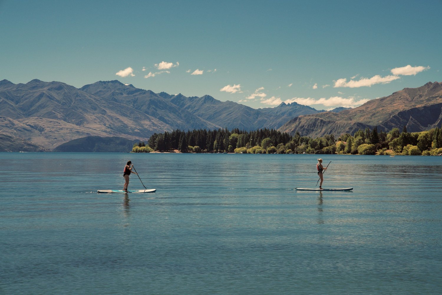 Paddling on open water